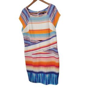 Women's SAMI & DANI Plus 20W Summer Short Sleeve Dress Knee Length